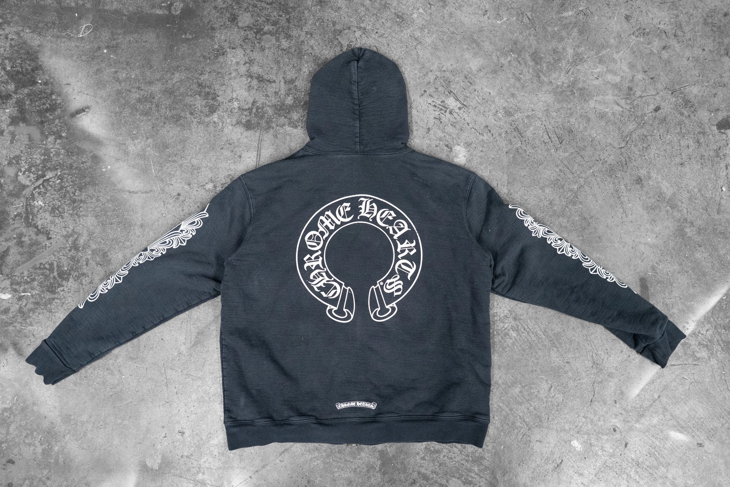 Chrome Hearts Black Zip Up Logo Hoodie