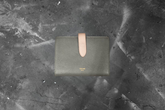 CELINE — TWO TONE LEATHER WALLET