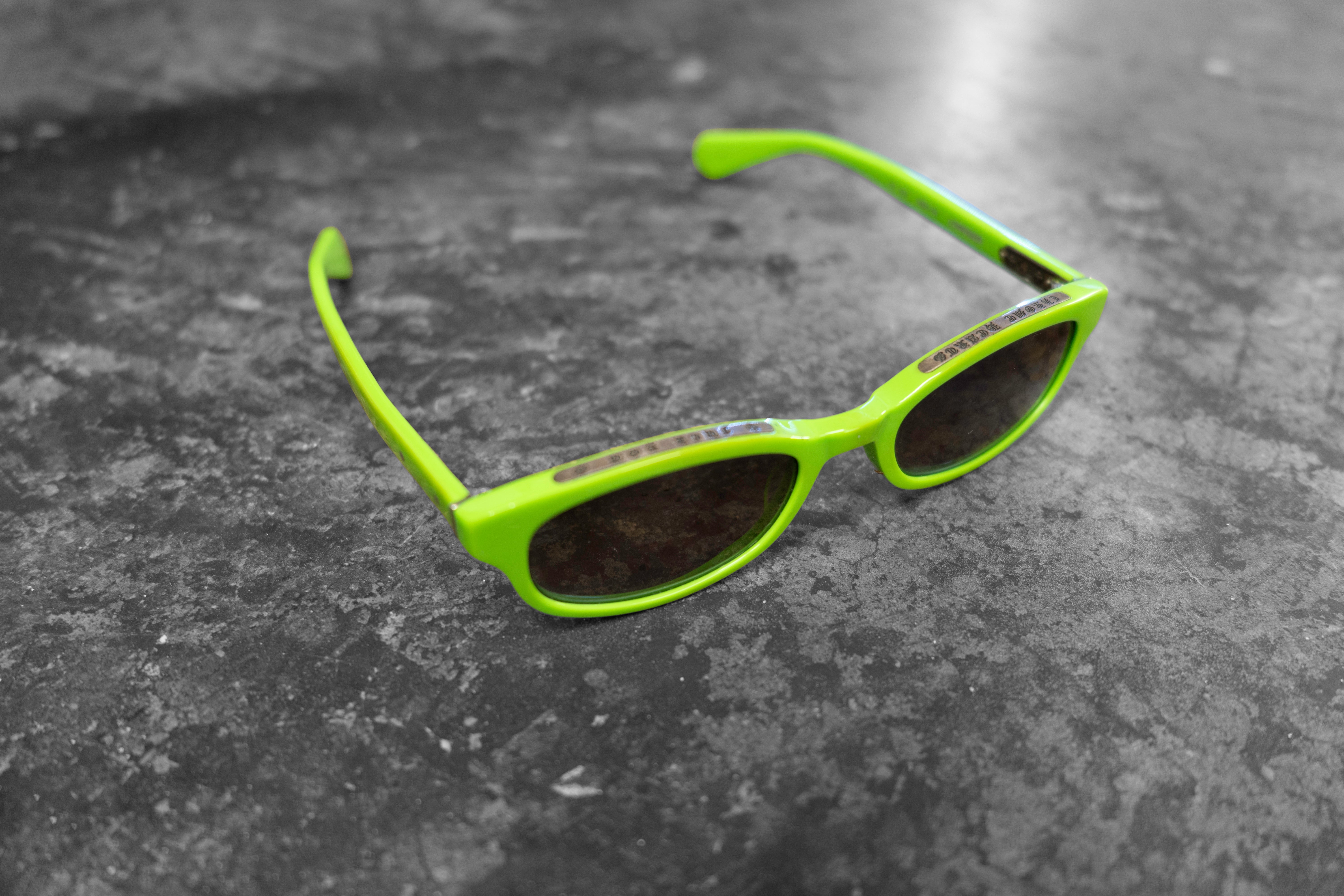 CHROME HEARTS — GREEN ACETATE SUNGLASSES