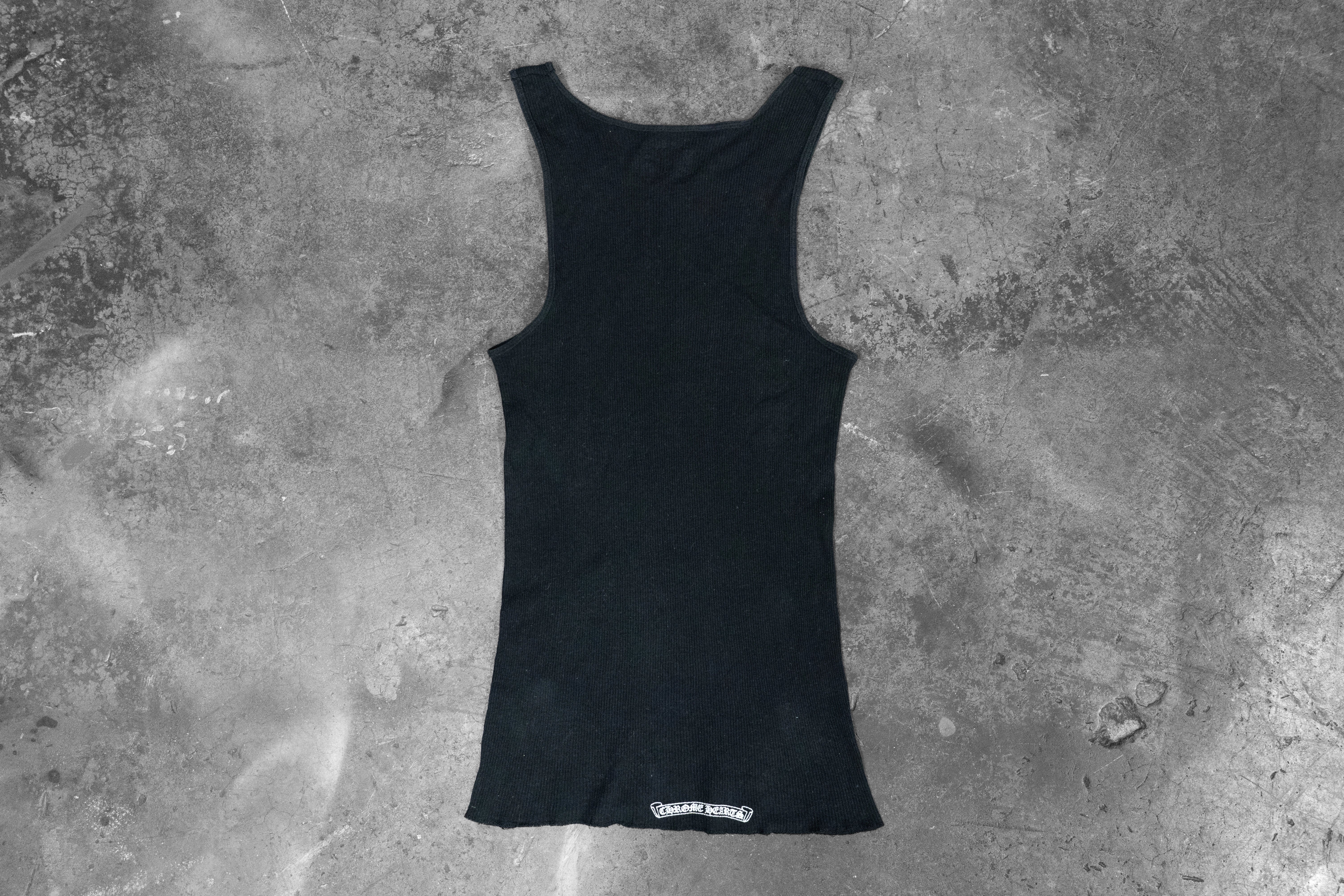 CHROME HEARTS — BLACK LOGO PRINT TANK TOP