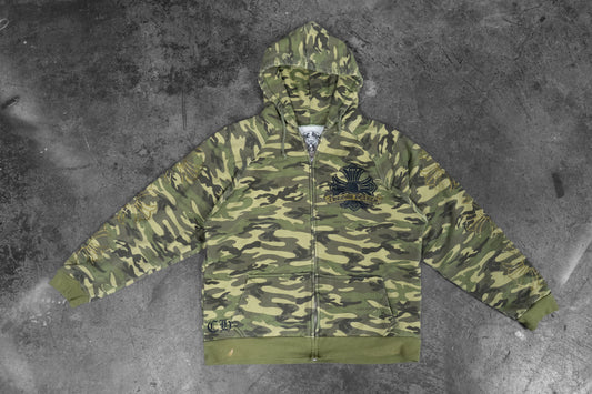 Chrome Hearts Camo Gold Logo Hoodie