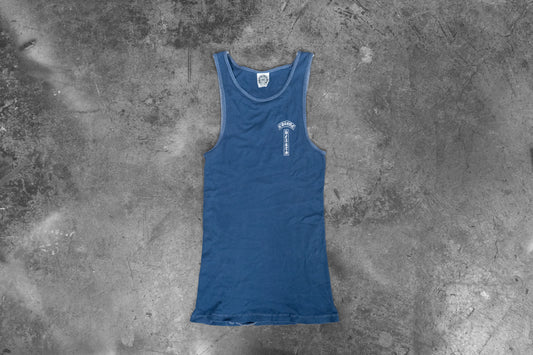 Chrome Hearts Navy Blue Logo Print Tank Top