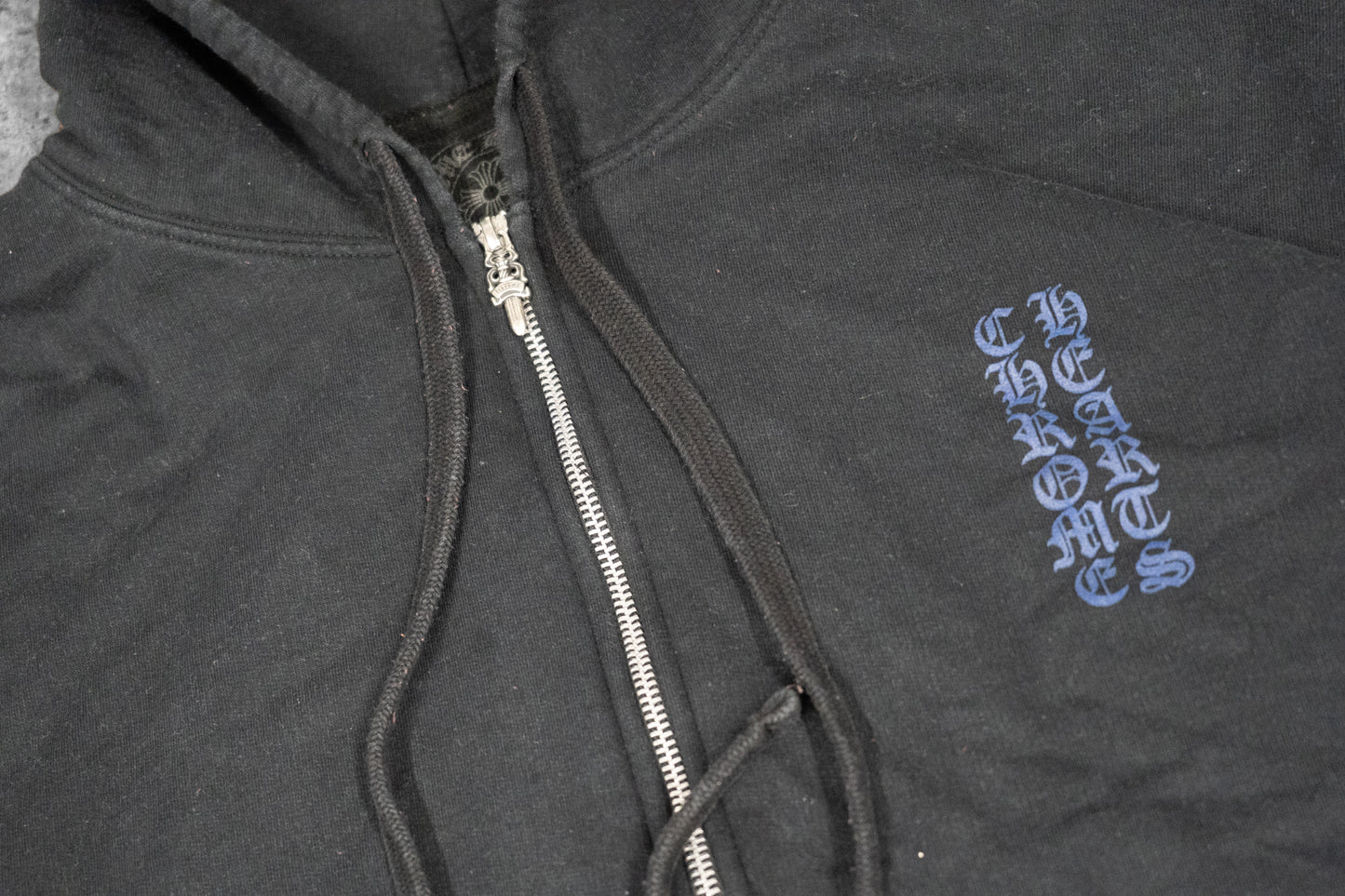 Chrome Hearts Black with Blue Logo