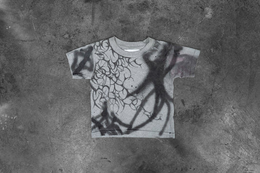 LUSTREGOTHIQUE — LIGHT GREY VEIN AIRBRUSH TEE (1/1)