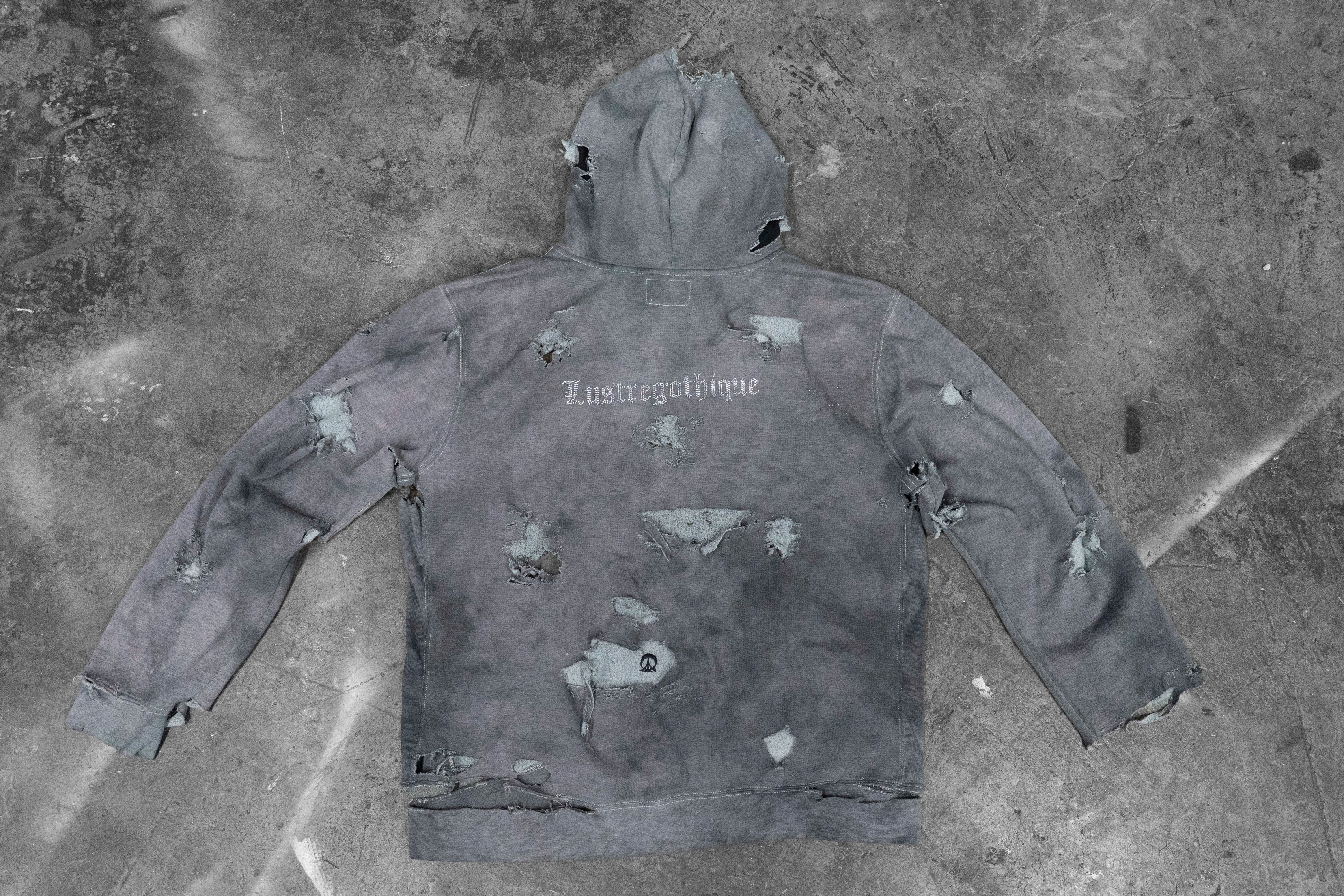LUSTRE GOTHIQUE — DISTRESSED SKULL HOODIE (1/1)