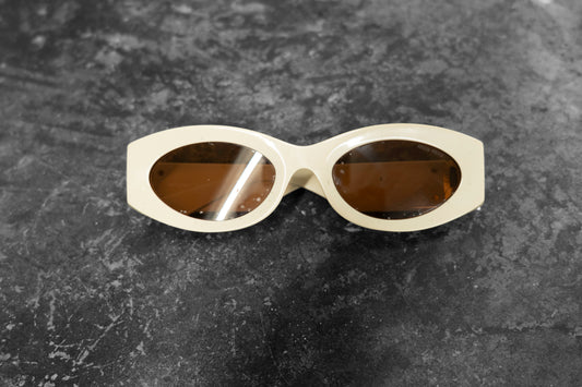 MIU MIU — CREAM ACETATE SUNGLASSES